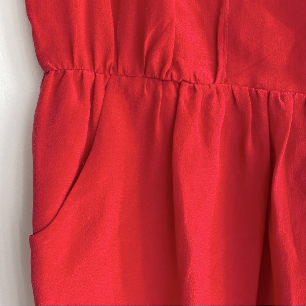 SESSUN Red 100% Silk Dress - Picture 5 of 9